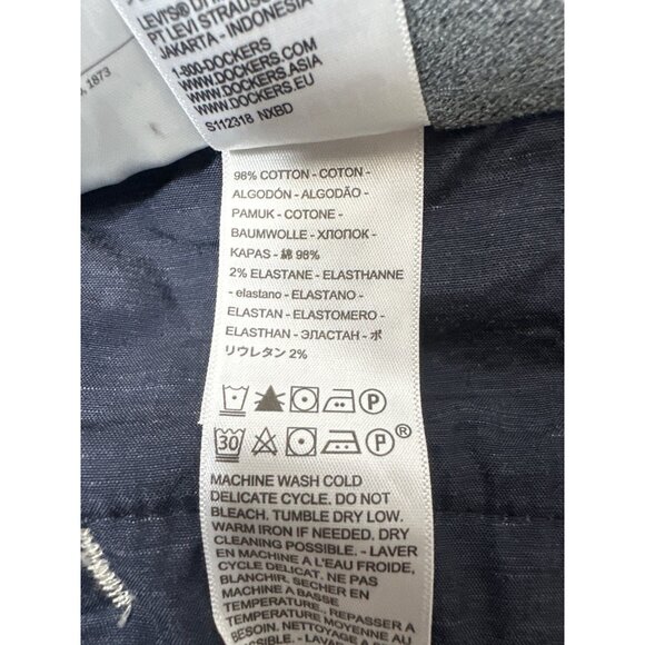 Dockers Mens Signature Iron Free Beige Khaki Pants Classic Fit 44x30 - Picture 7 of 8